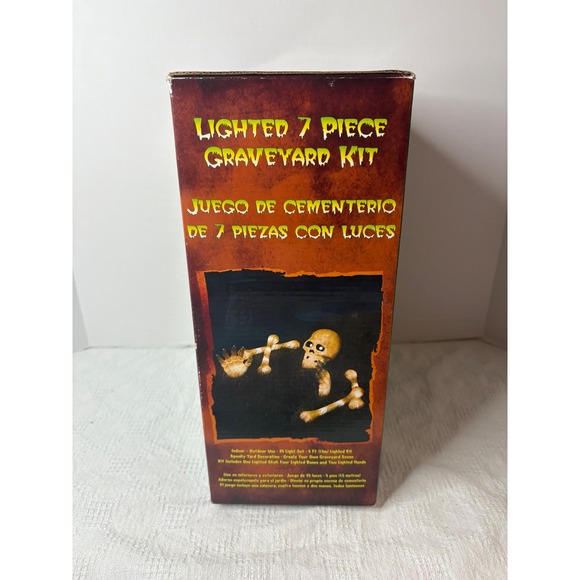 Lighted Graveyard Kit 7 Piece Halloween Decoration Indoor Outdoor - Picture 3 of 5